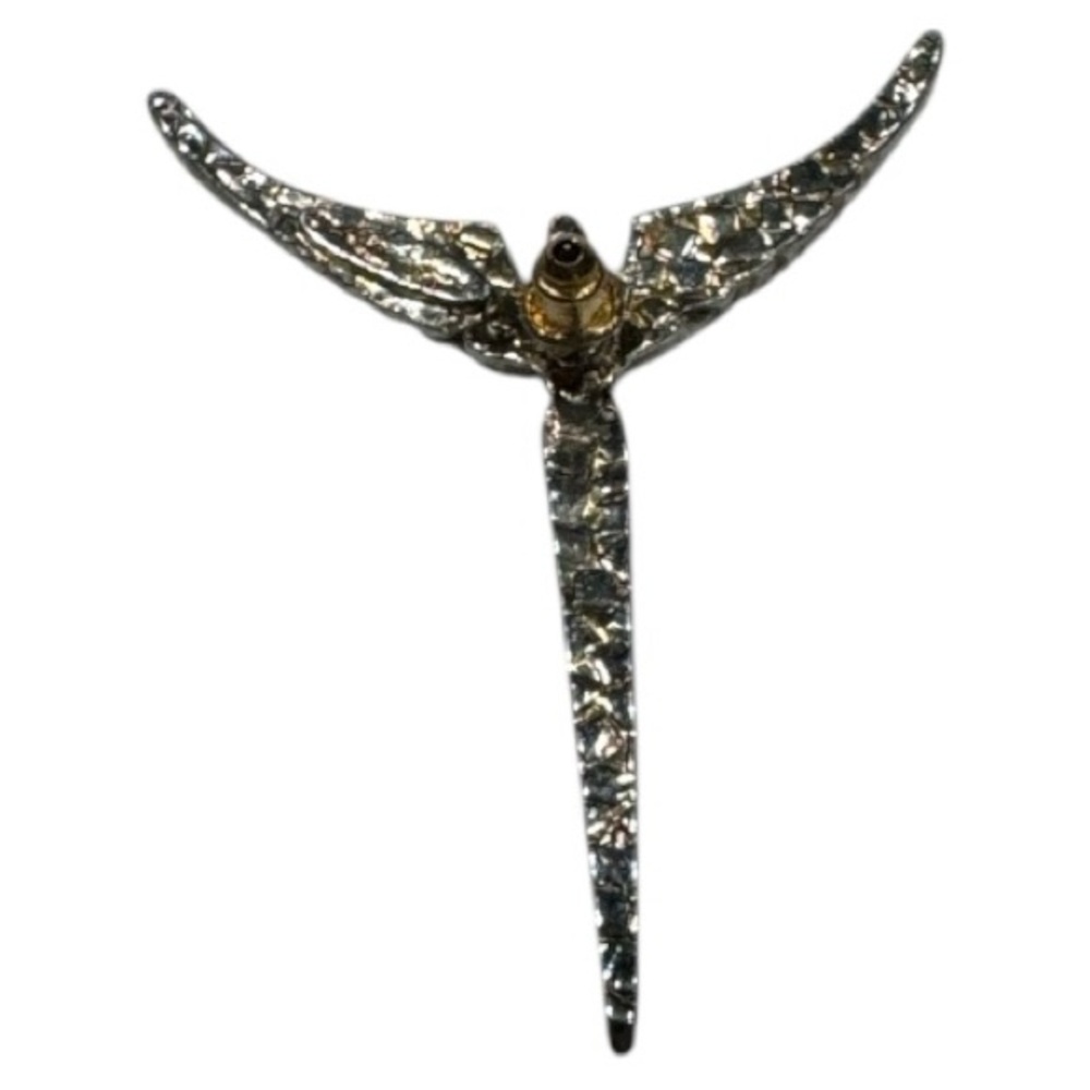 Lot of 4 Pin Brooches -Hat w/ Bow, American Angel, Tiger Cat & Cat Teasing Bird - Picture 7 of 16